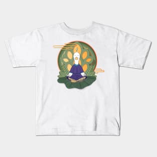 Meditation Green Master Doo Doo duck Kids T-Shirt
